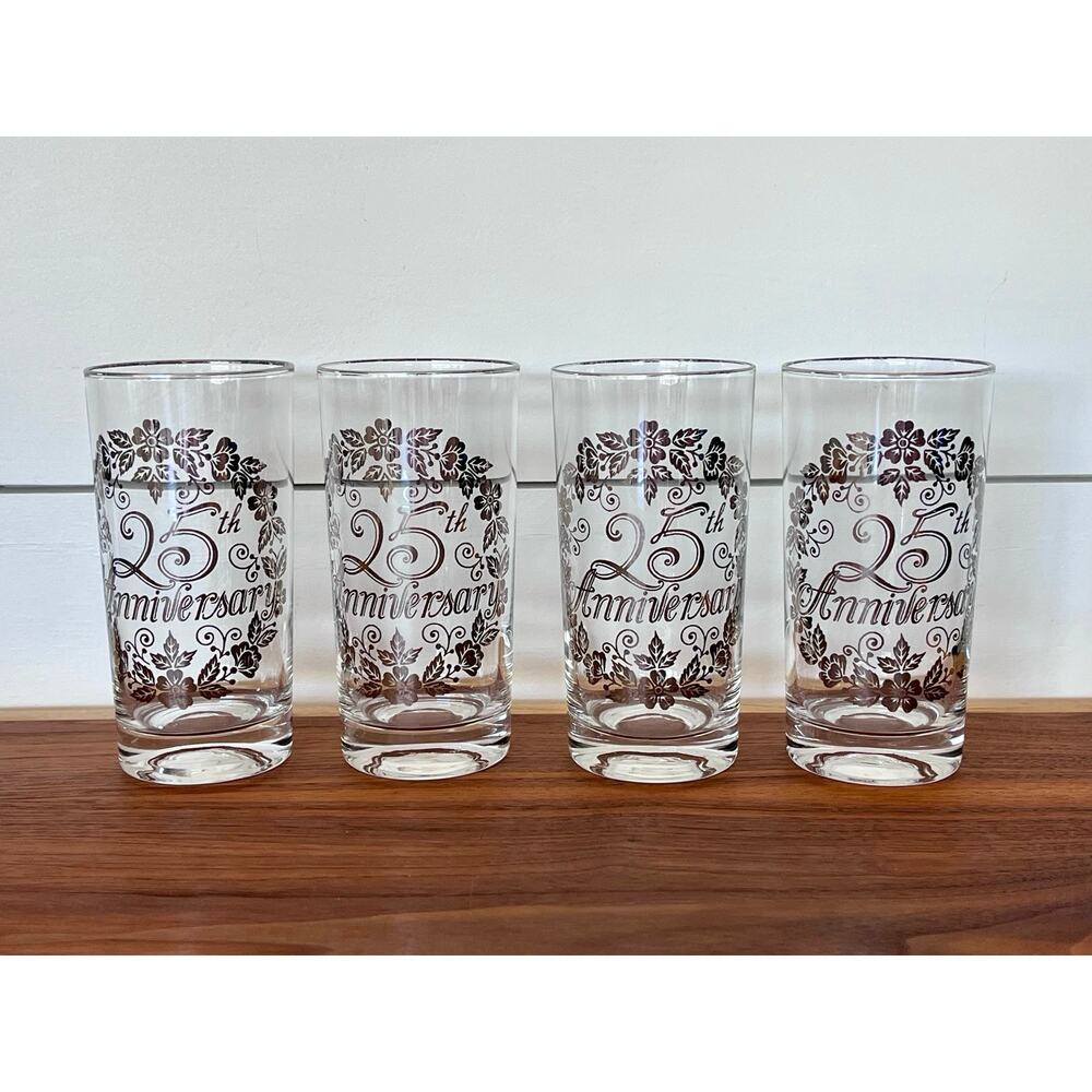 Vintage Anniversary (Giftware)by Glastonbury-Lotus Highball Glasses - Set of 4